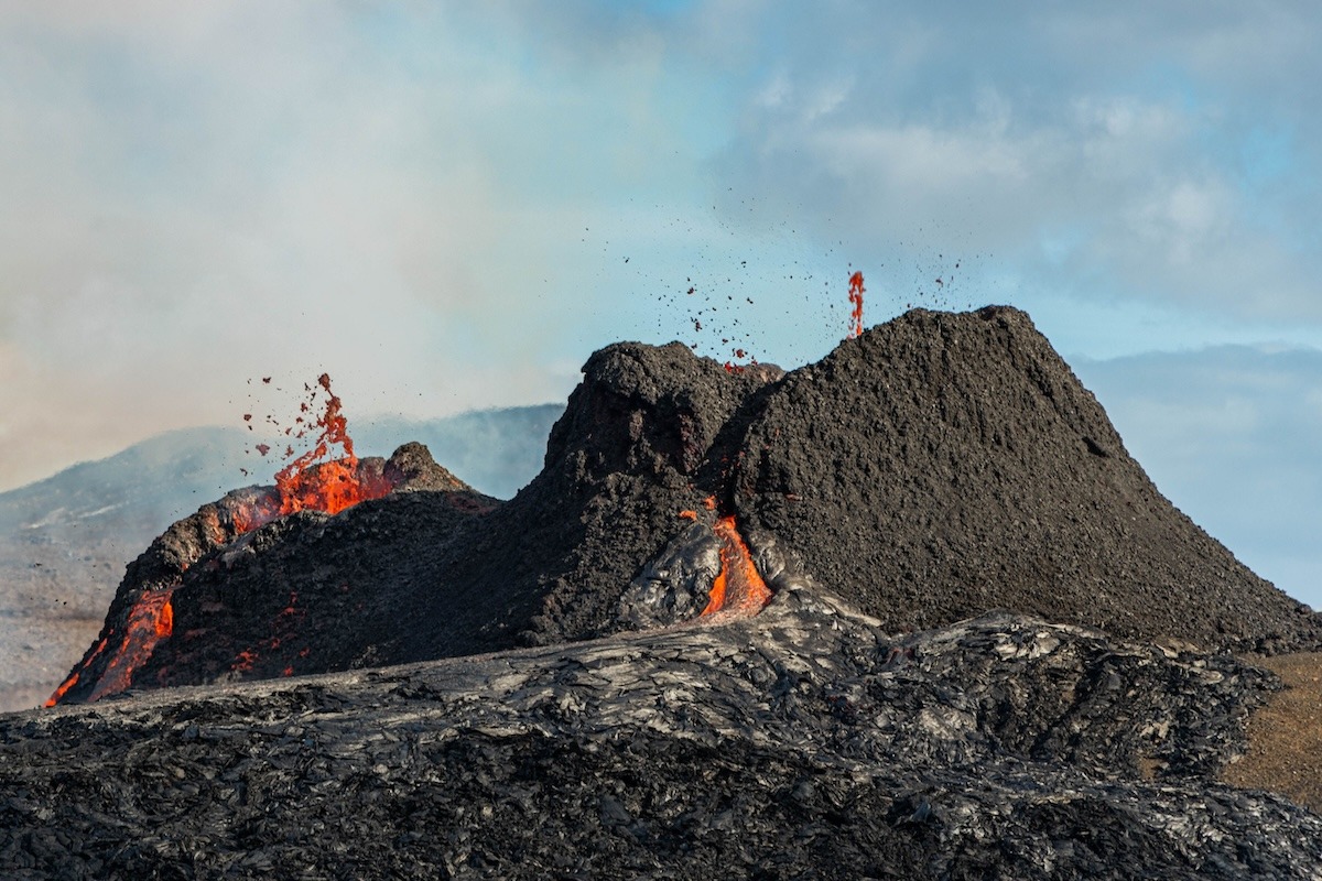 A Kilauea shield volcano in Hawaii