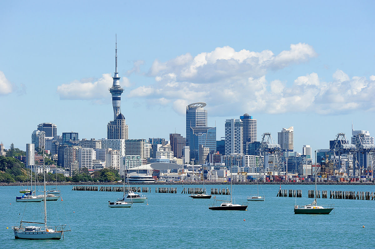 Auckland CBD in New Zealand