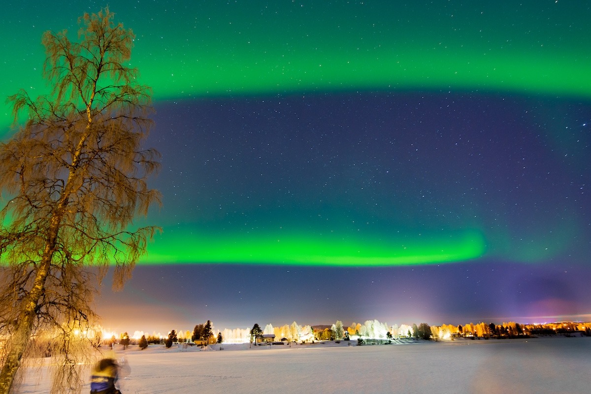 Aurura Borealis near Rovaniemi, the capital of Lapland, Finland