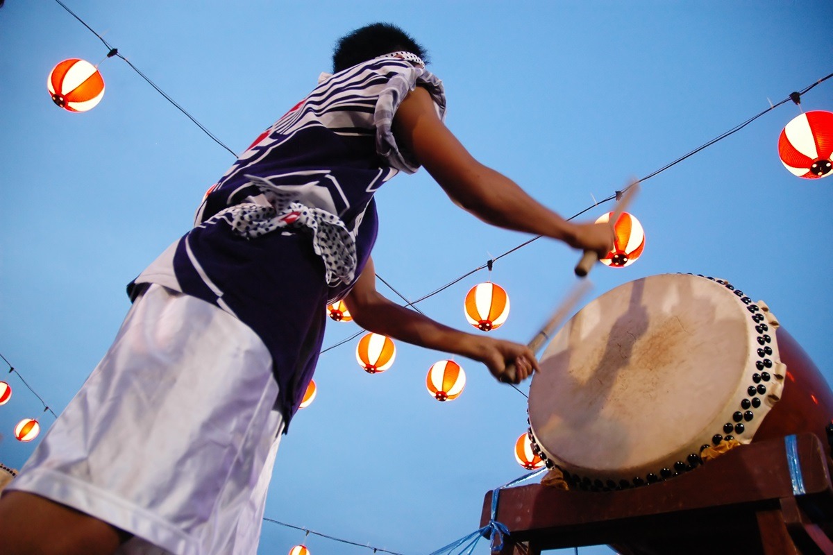 Drummer at Obon Festival-Japan