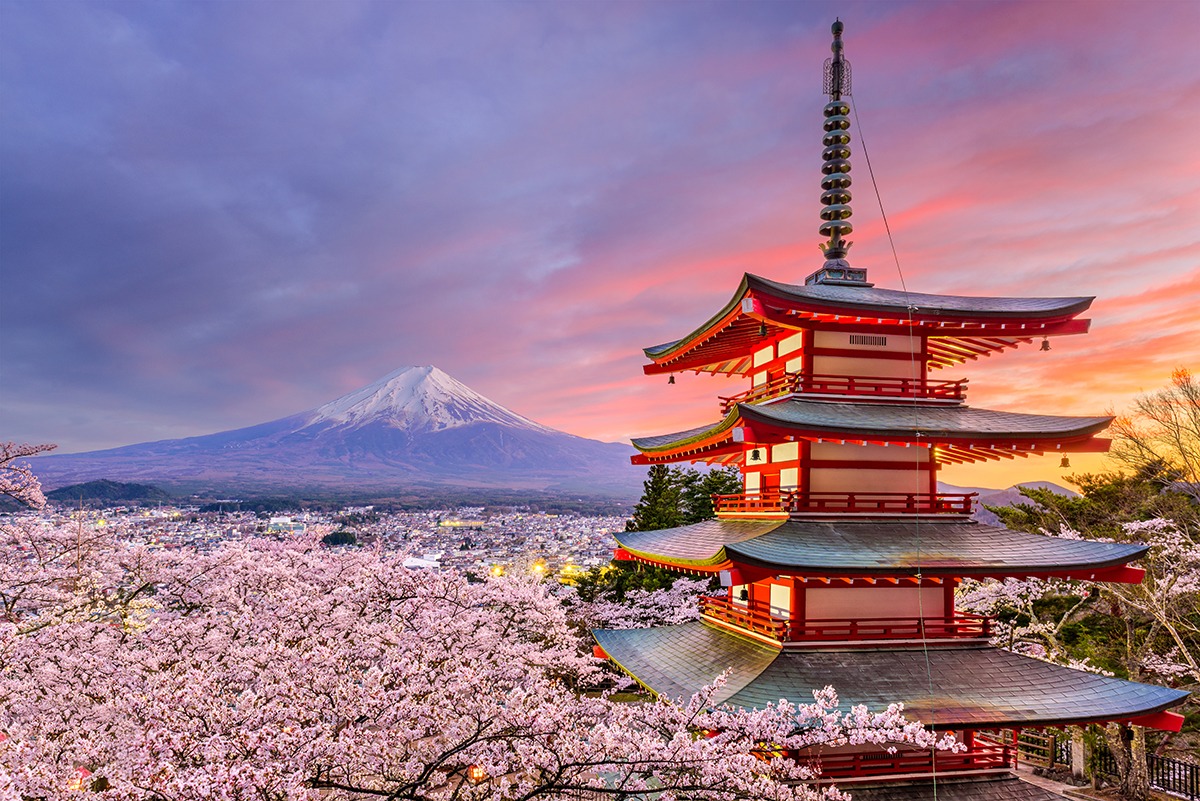 Chureito Pagoda，富士河口湖，日本