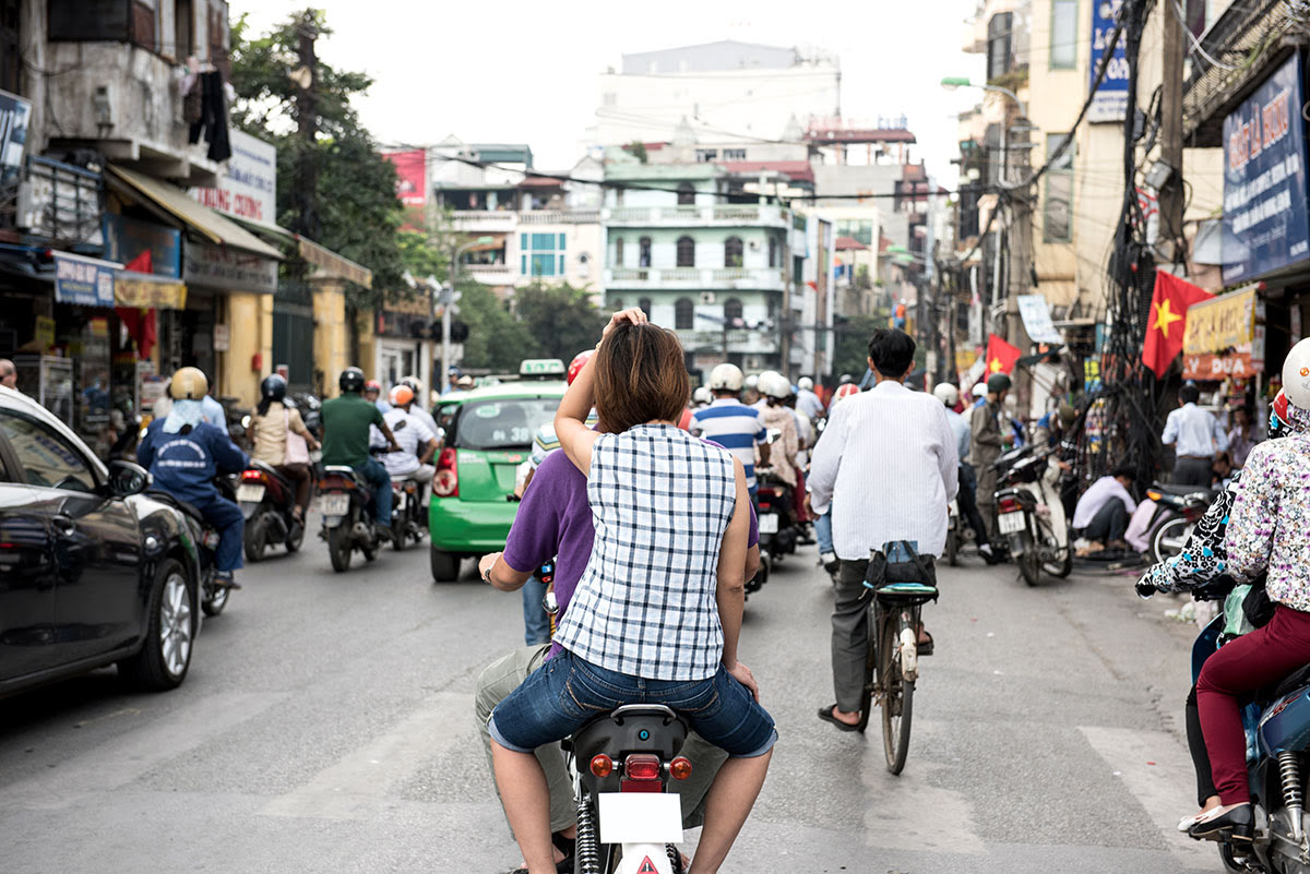 越南胡志明市的摩托车