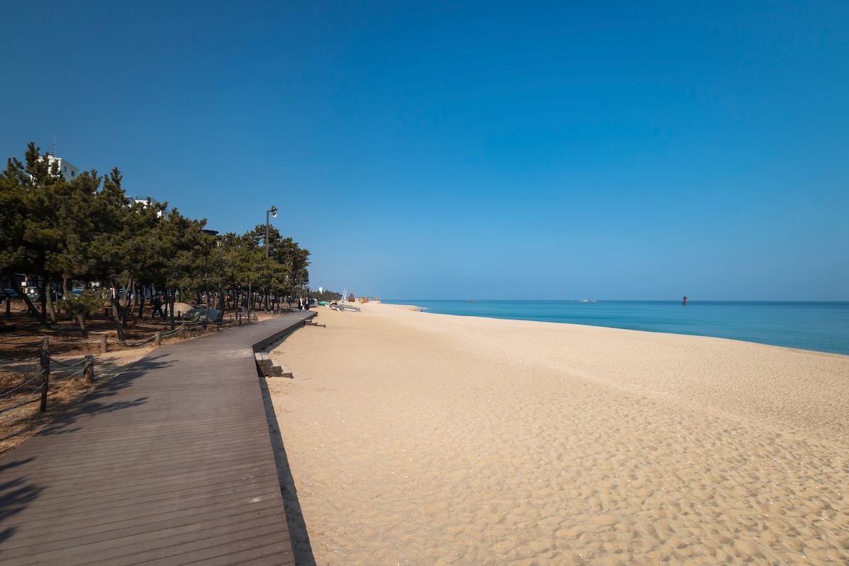 韩国江陵市庆浦海水浴场