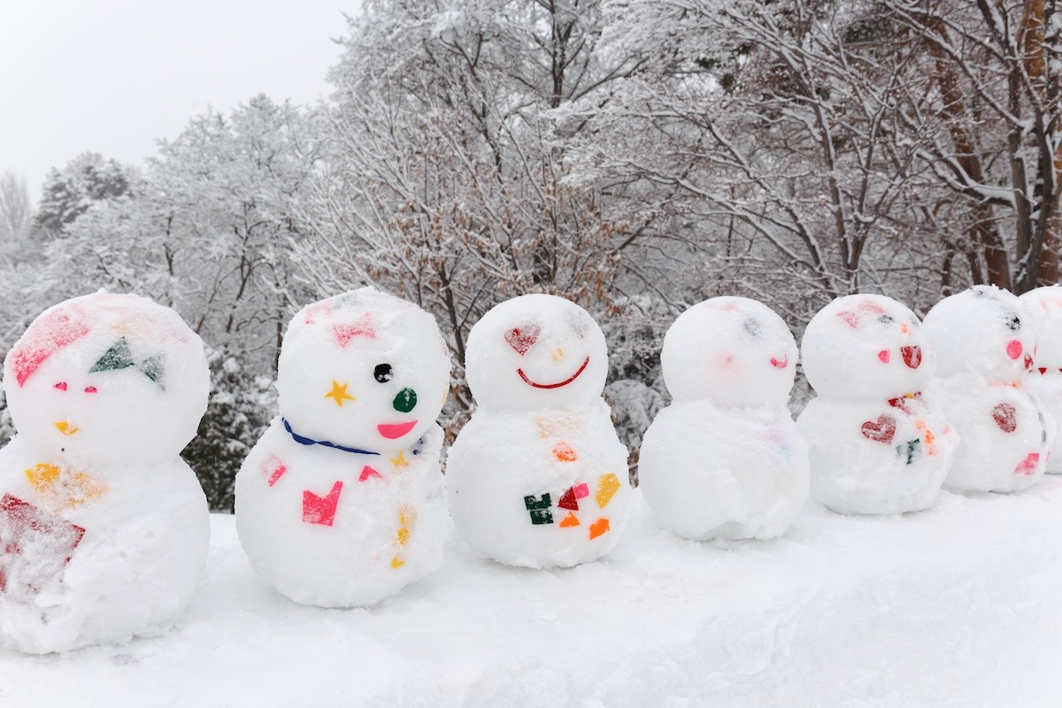 冬季节日里的雪人