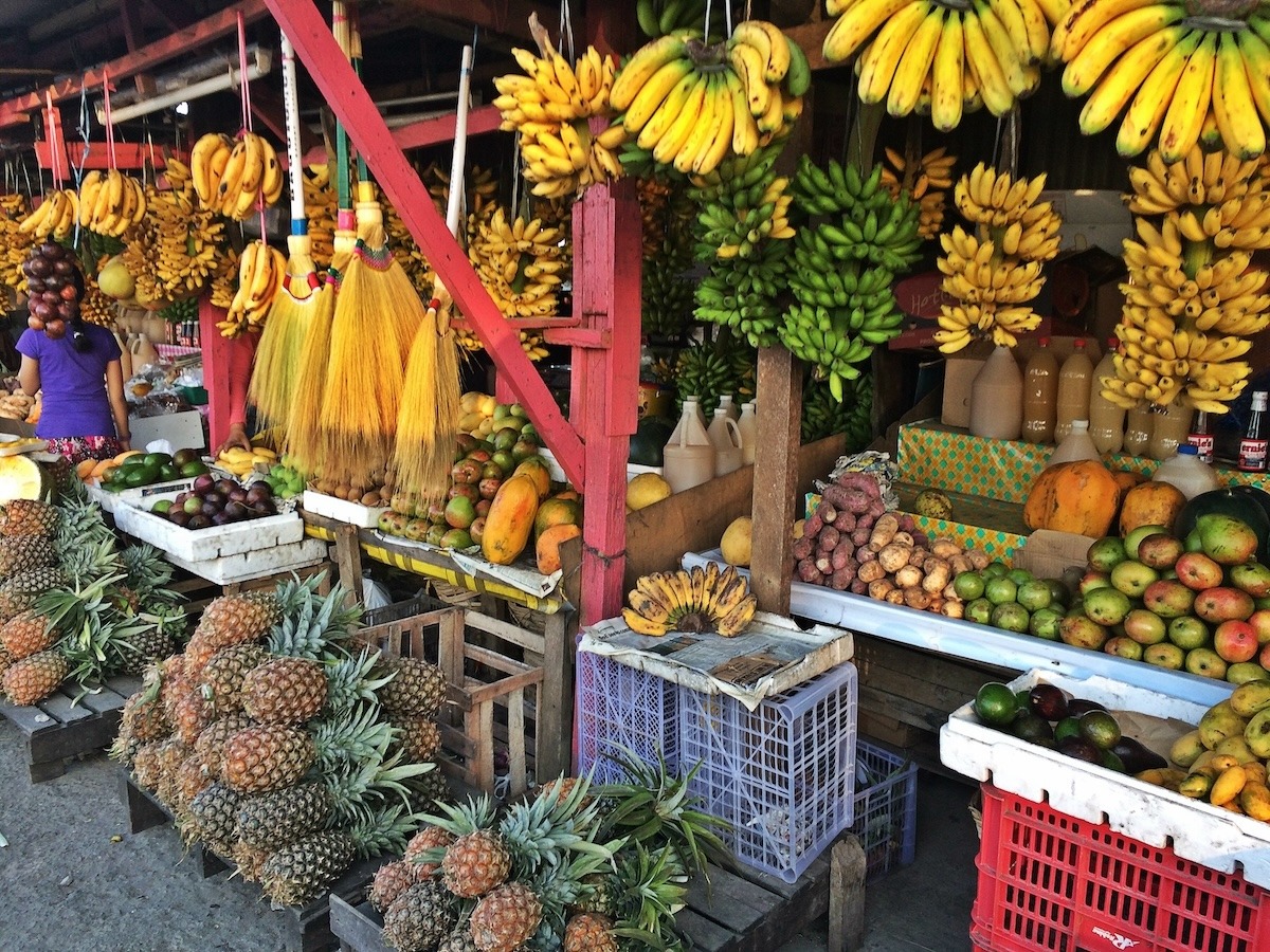 Street fruit market in the Philippines