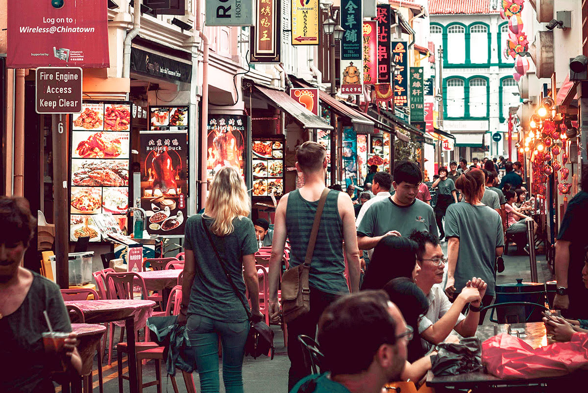 Hawker center in Singapore