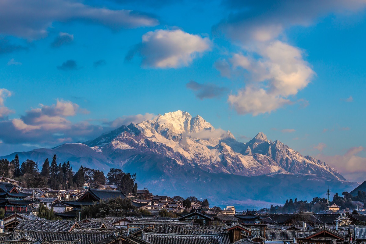 Lijiang and Jade Dragon Snow Mountain in Yunnan, China