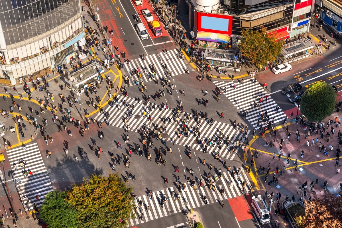 日本东京涩谷十字路口