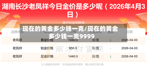 现在的黄金多少钱一克/现在的黄金多少钱一克9999-第2张图片