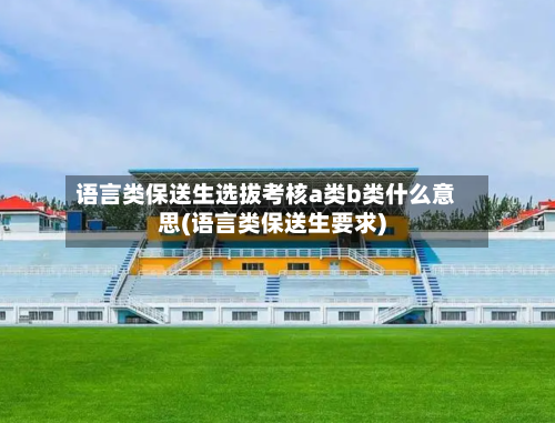 语言类保送生选拔考核a类b类什么意思(语言类保送生要求)