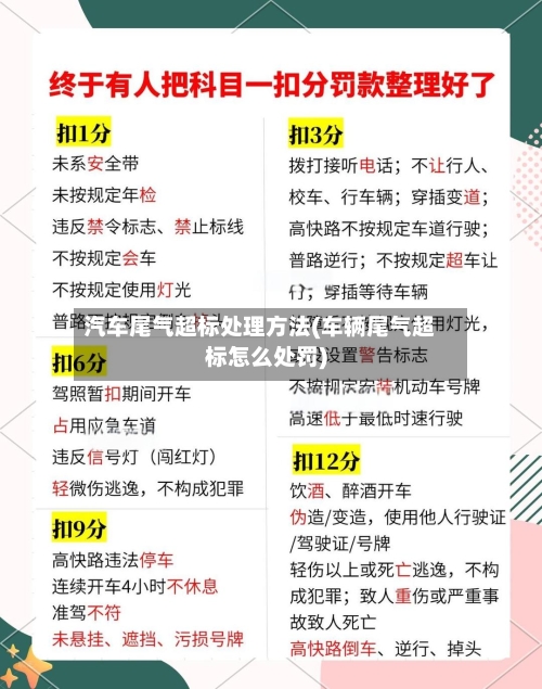 汽车尾气超标处理方法(车辆尾气超标怎么处罚)-第2张图片