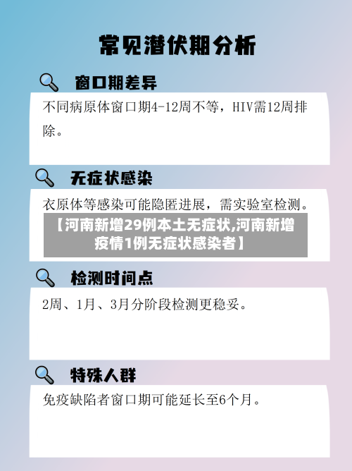 【河南新增29例本土无症状,河南新增疫情1例无症状感染者】-第2张图片