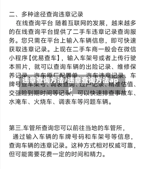 违章查询方法/违章查询方法app