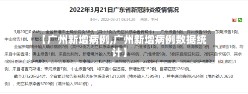 【广州新增病例,广州新增病例数据统计】