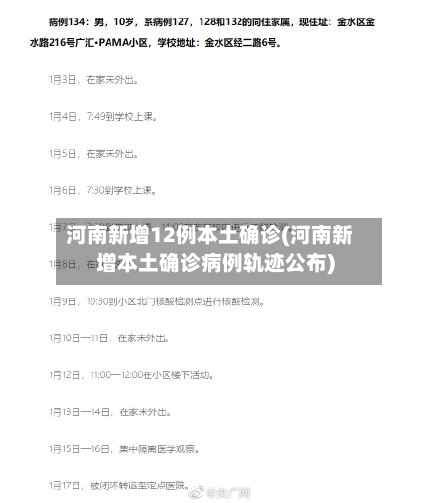河南新增12例本土确诊(河南新增本土确诊病例轨迹公布)-第2张图片