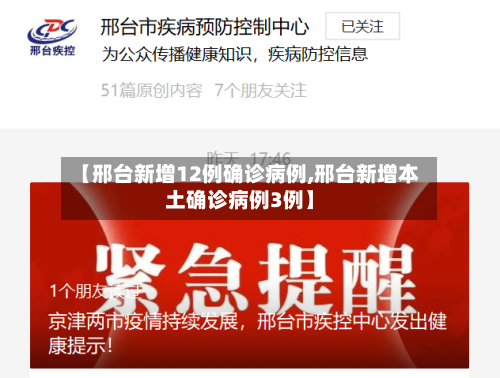 【邢台新增12例确诊病例,邢台新增本土确诊病例3例】