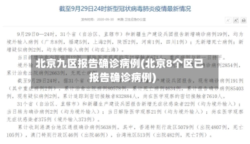 北京九区报告确诊病例(北京8个区已报告确诊病例)