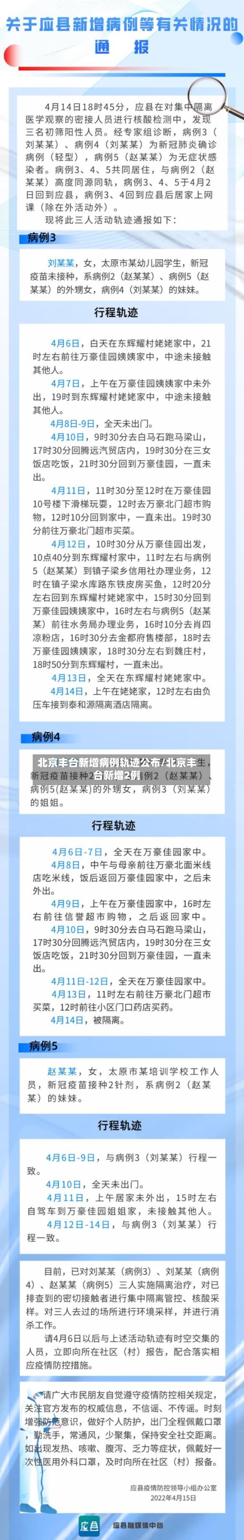 北京丰台新增病例轨迹公布/北京丰台新增2例