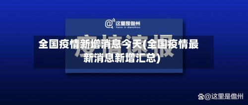 全国疫情新增消息今天(全国疫情最新消息新增汇总)-第2张图片